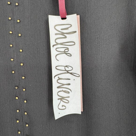 Chloe Oliver Anthropologie Beaded Semi Sheer Blouse Women's Size Small Black NEW - Picture 7 of 14